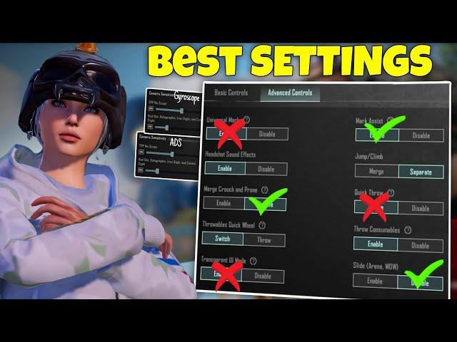 MY ALL BASIC TO ADVANCE SETTING/CONTROL | BGMI/PUBG MOBILE SETTING GUIDE | TODAY SENSITIVITY