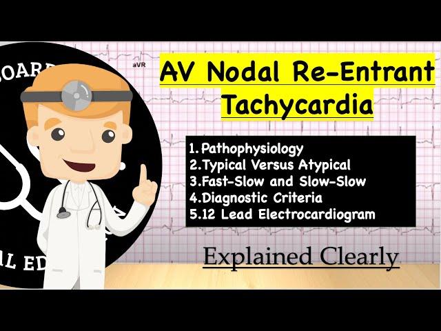 AV Nodal Re-Entrant Tachycardia Basics - Pathology, Typical Vs Atypical, ECG | Clinical Medicine