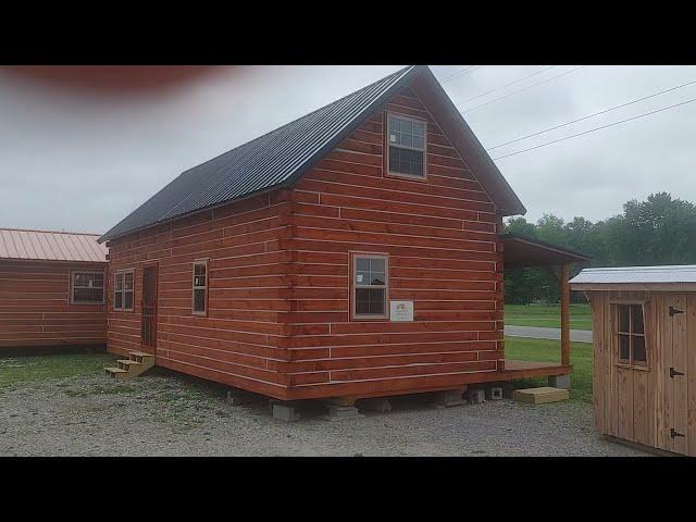 AMISH BUILT CABIN - AMISH MADE CABINS - TOUR OF BEAUTIFUL, OVER 700 SQUARE FOOT AMISH PREFAB CABINS
