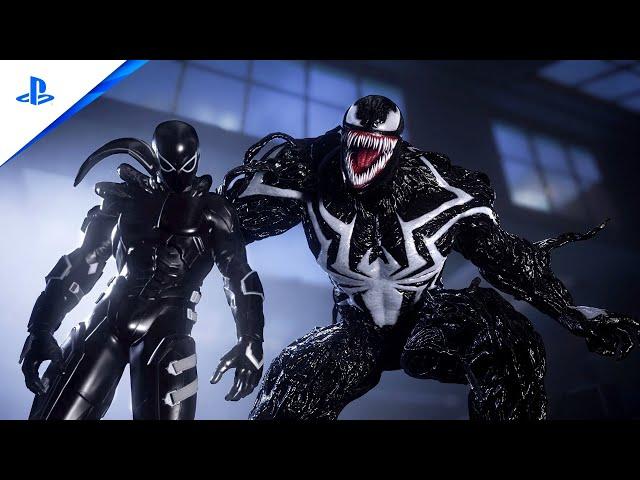 Marvel's Spider-Man 2 New Agent Venom Suit vs Venom, What If? Full Battle