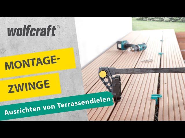 Montagezwinge: Zum Ausrichten von Terrassendielen | wolfcraft