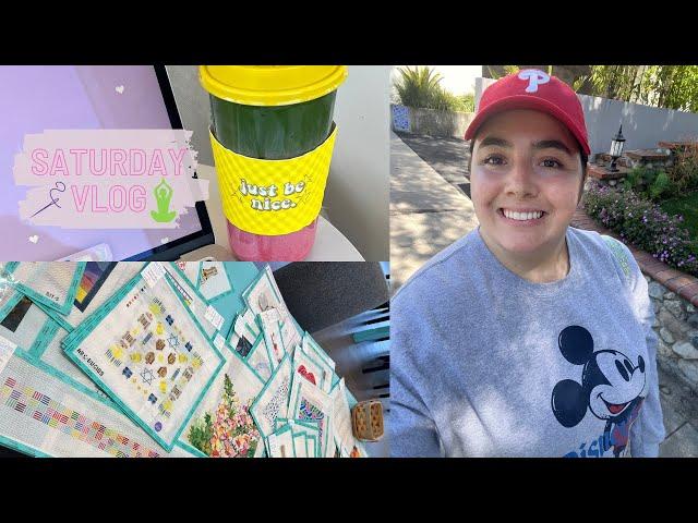 Saturday Vlog - Hot Yoga, Needlepoint Store Visit