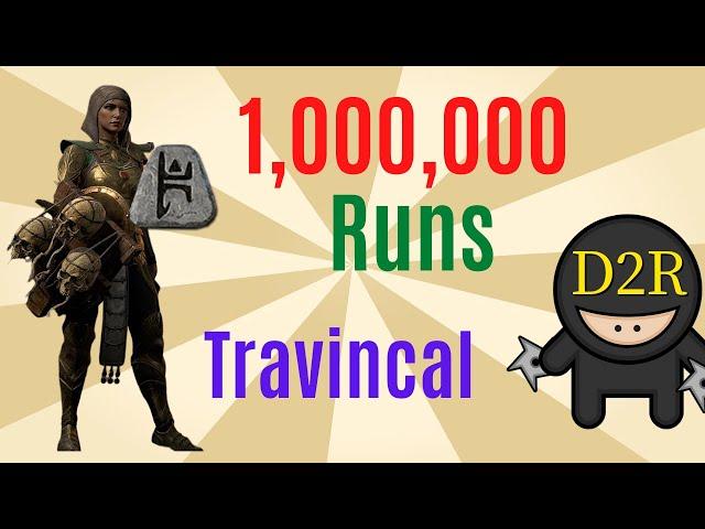 [D2R] 1,000,000 Travincal Runs by Sorceress - 300+ Ber and Jah Runes - High Rune and Item Farming