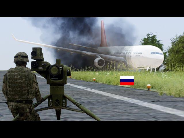 PLANE WITH THE FULL RUSSIAN ELITE TROOPS ABOARD was shot down by the Ukranian SOF in the Airfield 2