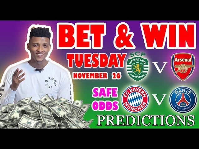 Europa Champions League Football Prediction Today 26-11-2024 | Betting tips Today | Safe investments