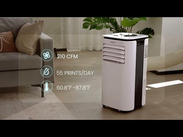 Costway 9000 BTU 3 in 1 Portable Air Conditioner with Fan and Dehumidifier