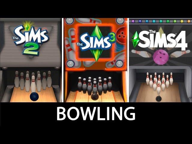  Bowling - Evolution  Sims 2 vs Sims 3 vs Sims 4