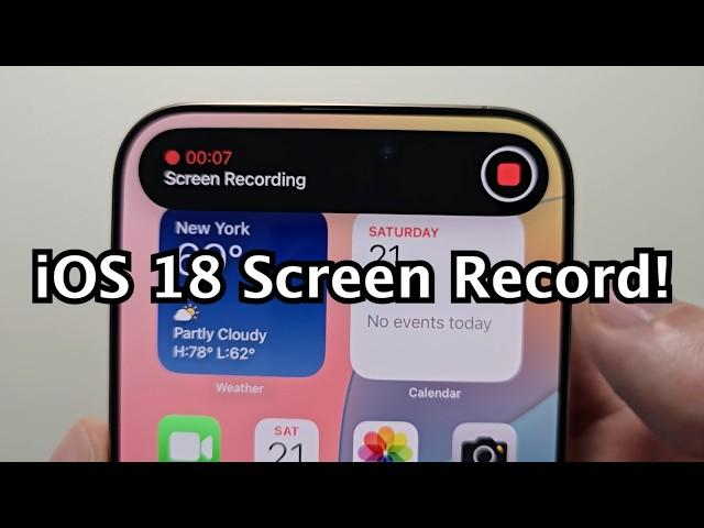 iPhone 16 How to Screen Record (with Audio)! iOS 18