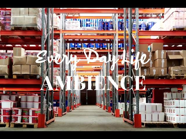 Warehouse Ambience with forklifts, trucks and industrial sounds - 4 hours audio