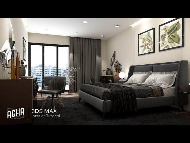3Ds Max Bedroom Interior Tutorial Modeling Design Vray Render + Photoshop