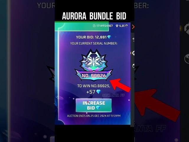 Aurora Bundle Bid  Legendary Auction | How To Win Legendary Aurora Bundle #srikantaff