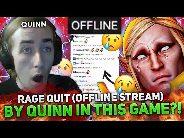 RAGE QUIT (OFFLINE STREAM) by QUINN in THIS GAME?! | QUINN plays INVOKER with a BAD TEAM?