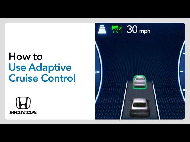 How to Use Adaptive Cruise Control (ACC) with Low-Speed Follow