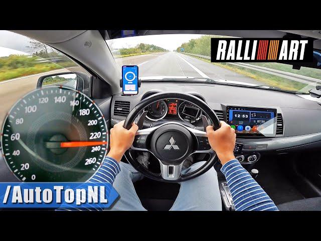 Mitsubishi Lancer Ralliart TOP SPEED on AUTOBAHN [NO SPEED LIMIT] by AutoTopNL