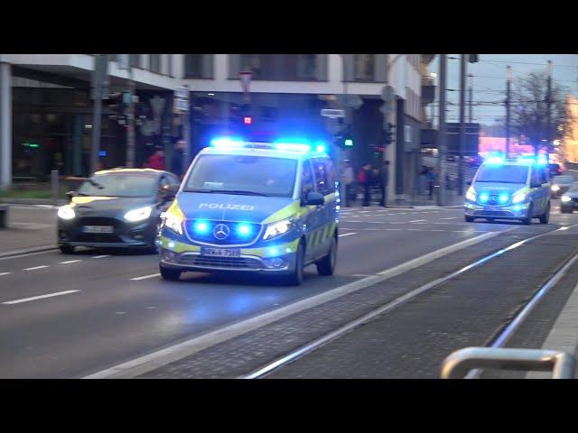 5x FuStKW Polizei Bonn PI 1 PW Innenstadt mit Dauerhorn verfolgen Hochzeitskorso