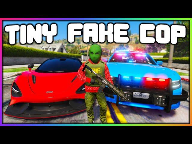 GTA 5 ROLEPLAY - TINY FAKE COP STEALS CARS | RedlineRP