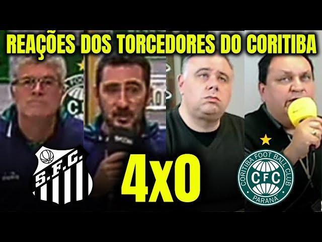 REAÇÕES DOS TORCEDORES DO CORITIBA na GOLEADA DO SANTOS SOBRE O CORITIBA SANTOS 4X0 CORITIBA