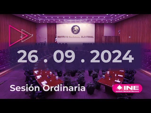 Sesión Ordinaria del Consejo General (26/09/2024)