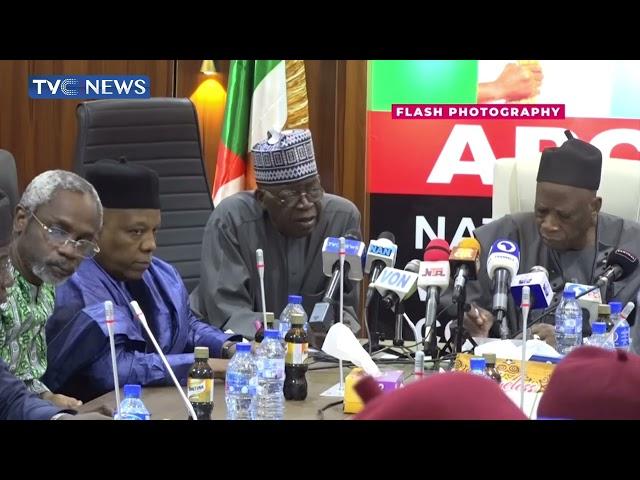 WATCH: Bola Tinubu, Campaign Council Meet APC NWC In Abuja