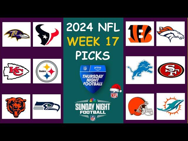 2024 NFL WEEK 17 GAME PICKS - FULL WEEK PREDICTIONS