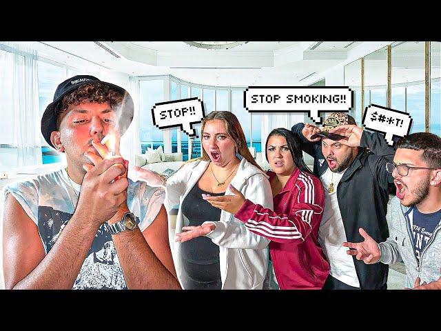 SMOKING PRANK ON ANGRY FAMILY **GONE REALLY WRONG**