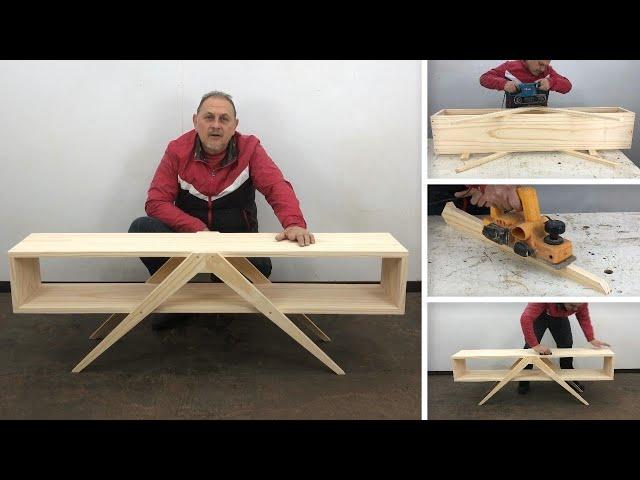 Mesa TV Rack estilo Nórdico Muy Bonita - Tutorial de Carpinteria