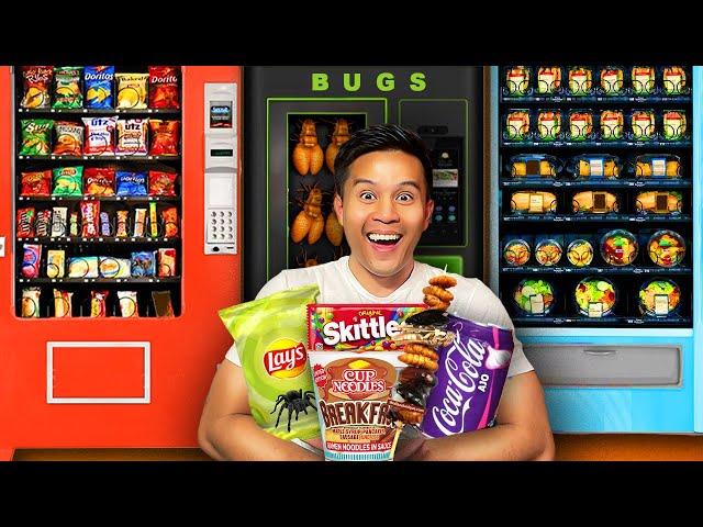 Eating ONLY Vending Machine Food For 24 Hours!