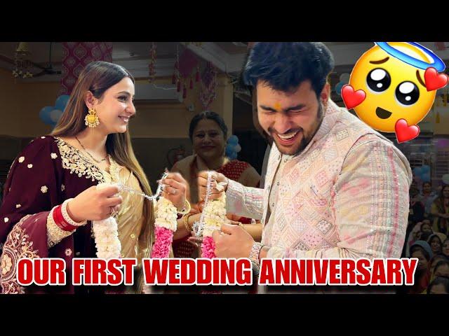 OUR FIRST WEDDING ANNIVERSARY ️| @tusharshrutivlogs