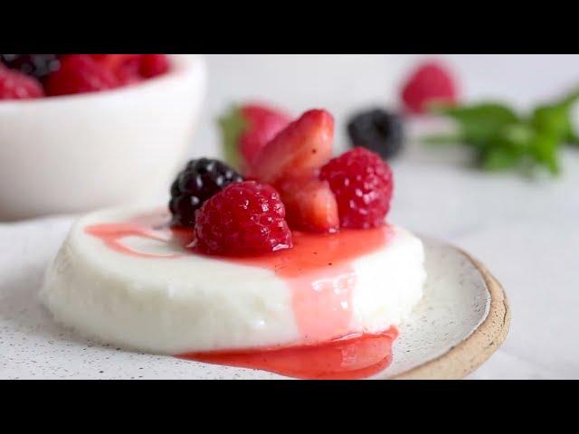 Yogurt Panna Cotta with Macerated Berries