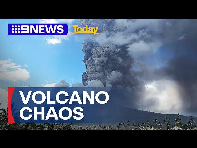 Bali flights grounded as Indonesian volcano unleashes ash clouds | 9 News Australia