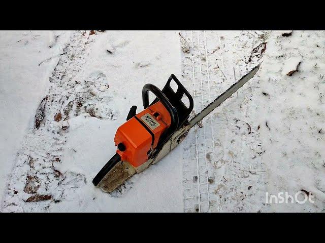 Kaltstart MS 440 minus 5c. [ motosierra chainsaw motosega ]