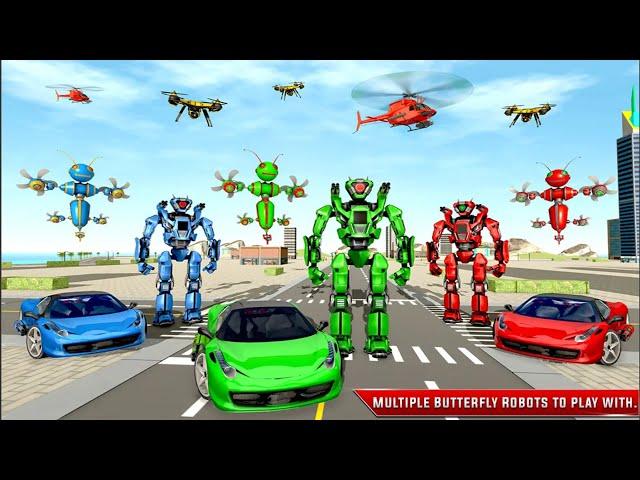 Butterfly Robot Car Game: Transforming Robot Games (Early Access) - Android GameplayFHD