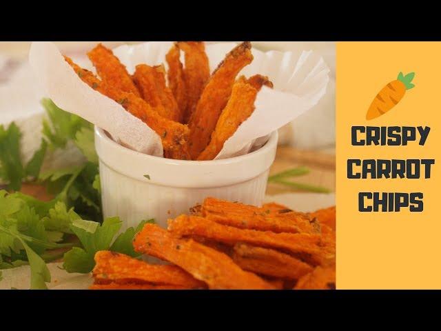 Crispy Baked Carrot Chips | Easy Vegan Snack Recipe