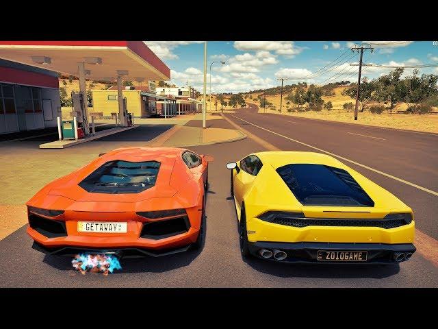 Racha de Lamborghini Aventador VS Lamborghini Huracan - Forza Horizon 3 Online ‹ ZoiooGamer ›