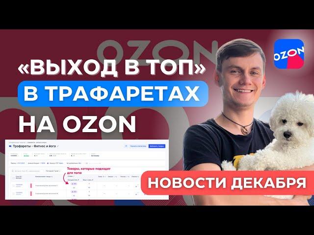 "Вывод в ТОП" в Трафаретах на Озон | Новости Ozon за декабрь