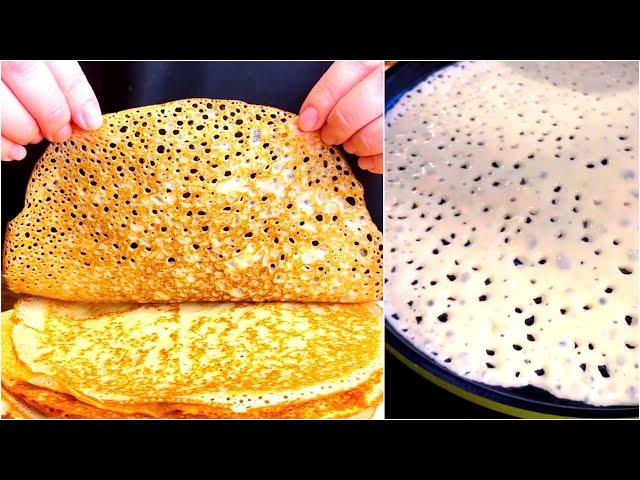 Pancakes 3 glasses! The most THIN and OPENWORK! Awesome Homemade Pancakes (Pancakes)