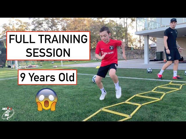 FULL TRAINING SESSION WITH INCREDIBLE 9 YEAR OLD TALENT SANTI | Joner Football