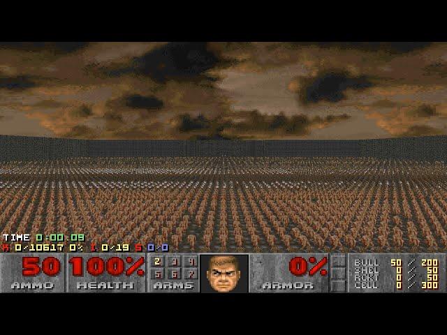 Doom II: Nuts 100% Kills - 85 Revenants vs 850 Cyberdemons [TAS]