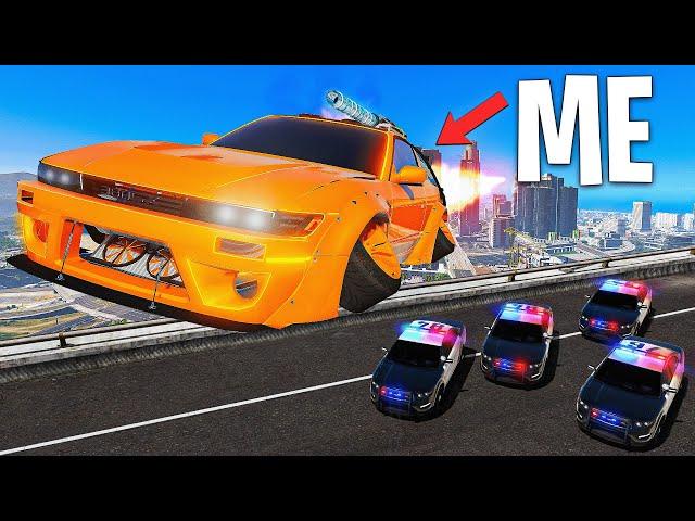 Running from Cops with Craziest Cars in GTA 5 RP