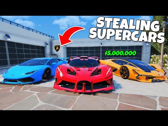 Stealing SUPERCARS in GTA 5 RP..