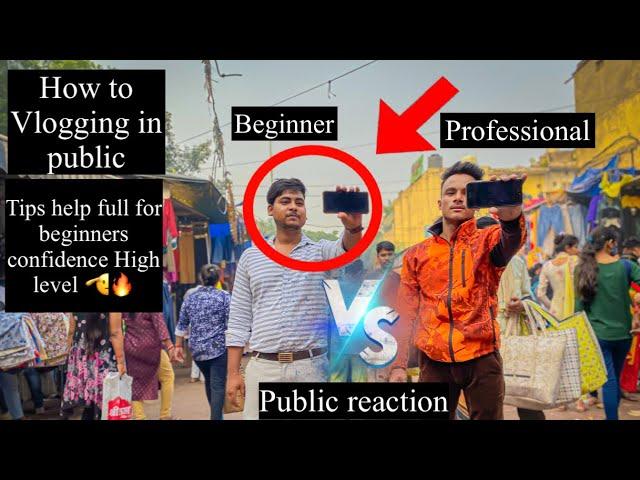 Sarojini nagar market | how to Vlogging in publicbeginner VS professional full confidence High️