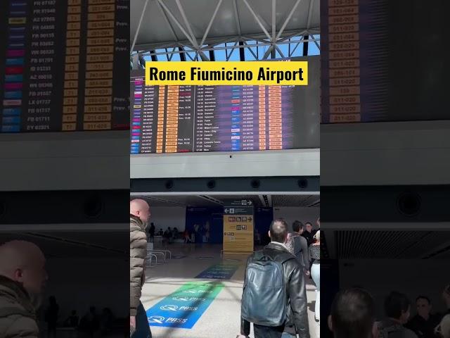 The lovely Fiumicino Airport in Rome, Italy!