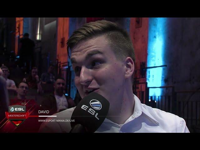 David im Interview mit NiksDa über eSport-Mania bei der ESL Frühlingsmeisterschaft 2017