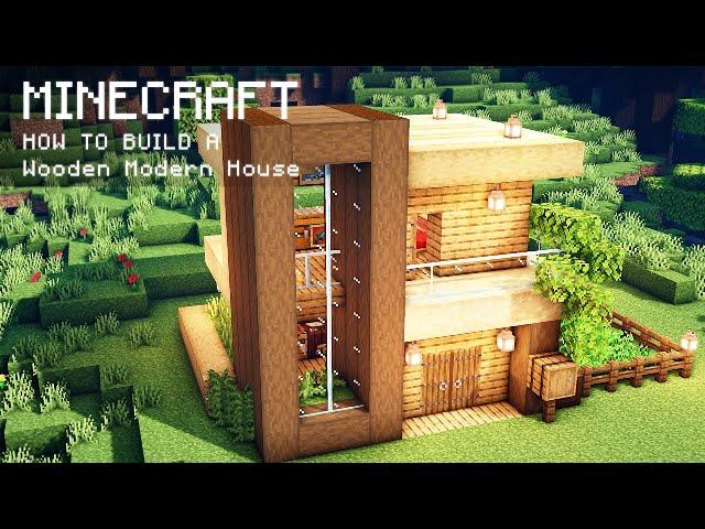 Minecraft: How To Build a Simple Wooden Modern House