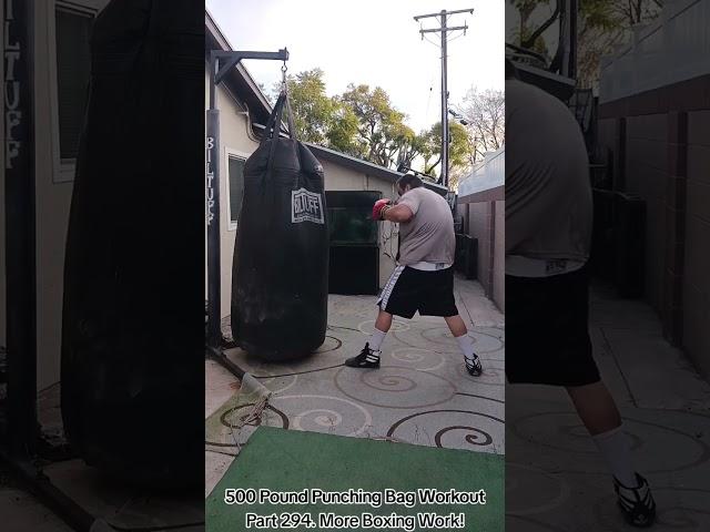 500 Pound Punching Bag Workout Part 294. 5 Minute Round Of Boxing.