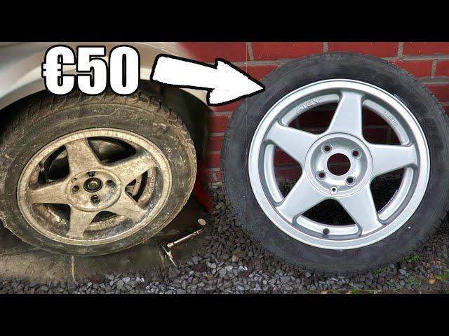 RESTORE €50 Wheels into CLEAN wheels! [LOW BUDGET]