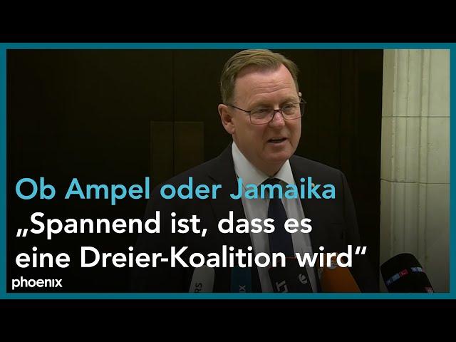 Bodo Ramelow (Ministerpräsident Thüringen, DIE LINKE) zu möglichen Dreier-Koalitionen vom 8.10.21