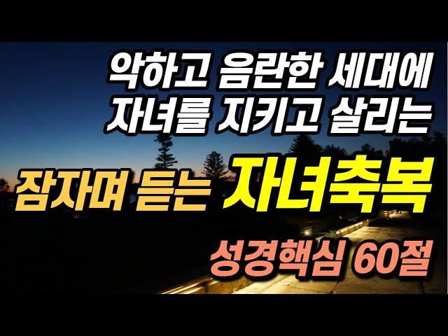 잠자며 듣는 '자녀축복' (자녀를 위한, 자녀를 살리는 핵심 성경 말씀)ㅣ성경듣기 기도 성경낭독 가정 출근길 믿음의 선포 치유 회복 최고의 축복 다음세대 신약구약 공동체 성경읽기