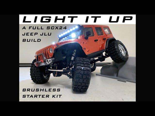 SCX24 CUSTOM JEEP JLU BUILD: FURITEK 2S STARTER KIT, MOFO DIRECT POWER SERVO, SCALE DETAILS, LIGHTS