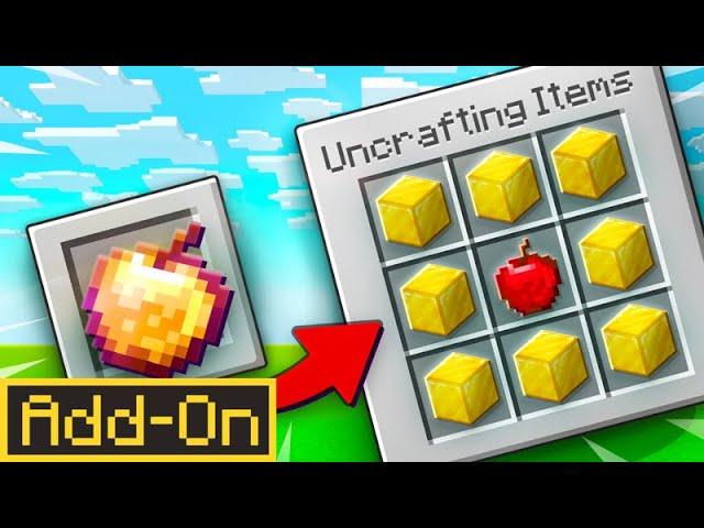 FREE UNCRAFTING ITEMS ADDON For Minecraft Bedrock Edition Players!